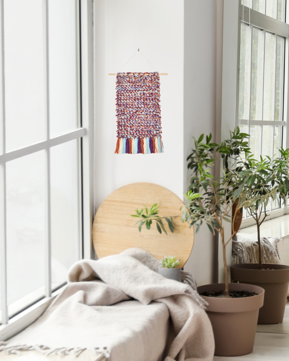 Greece Sunset Crochet Wall Art